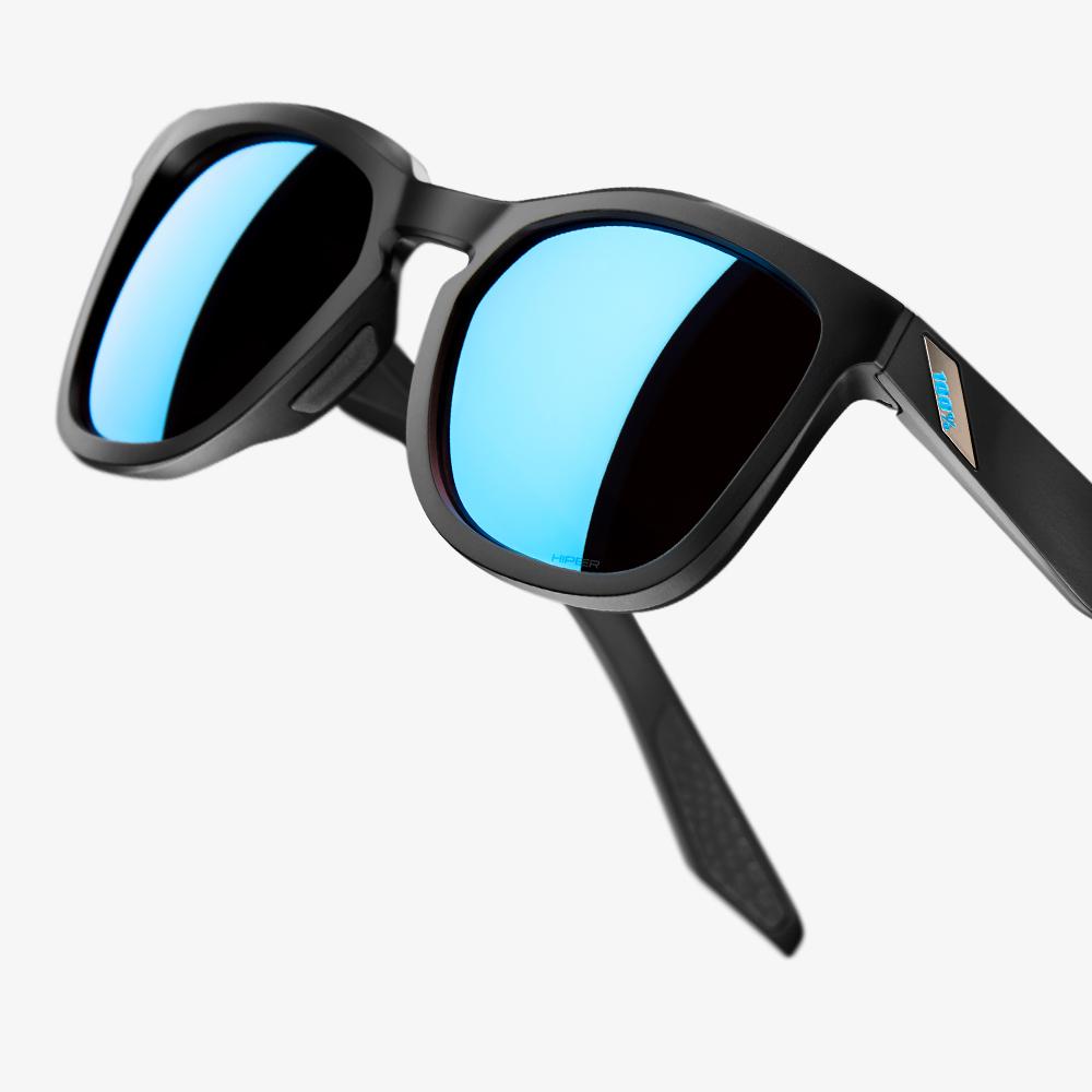 HUDSON Matte Black HiPER® Blue Multilayer Mirror Lens
