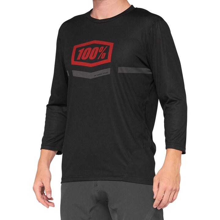 AIRMATIC 3/4 Sleeve Jersey Black/Red