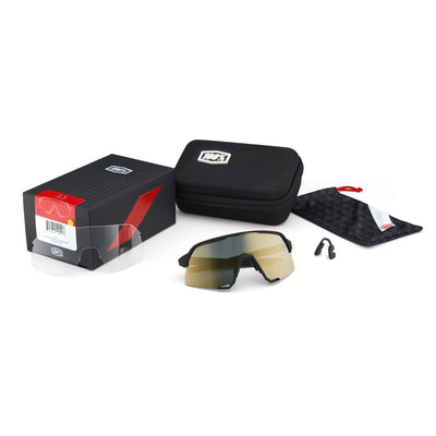 S3® Soft Tact Black Soft Gold Mirror Lens + Clear Lens Included