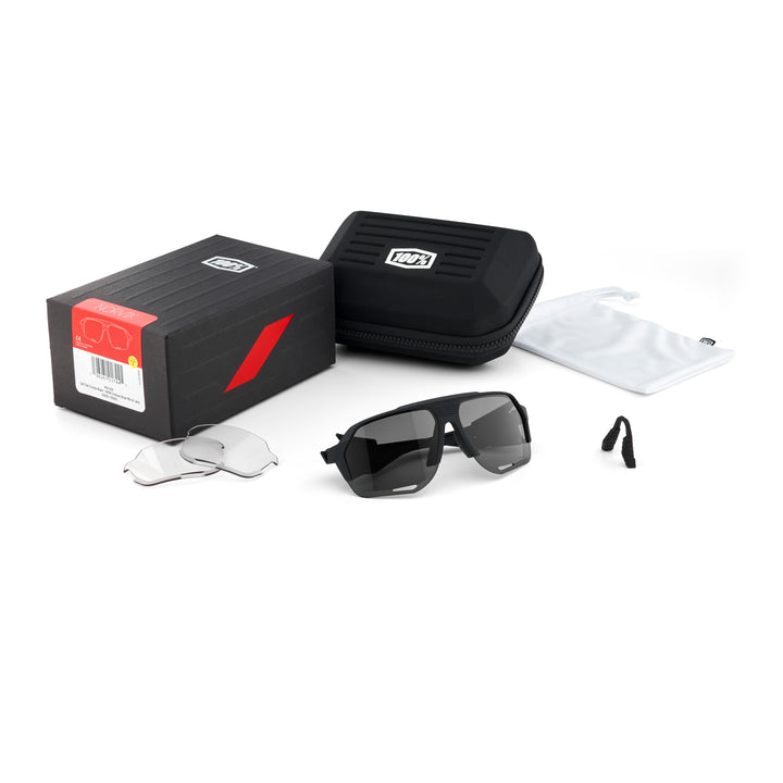 NORVIK  Soft Tact Crystal Black - HiPER Crimson Silver Mirror Lens