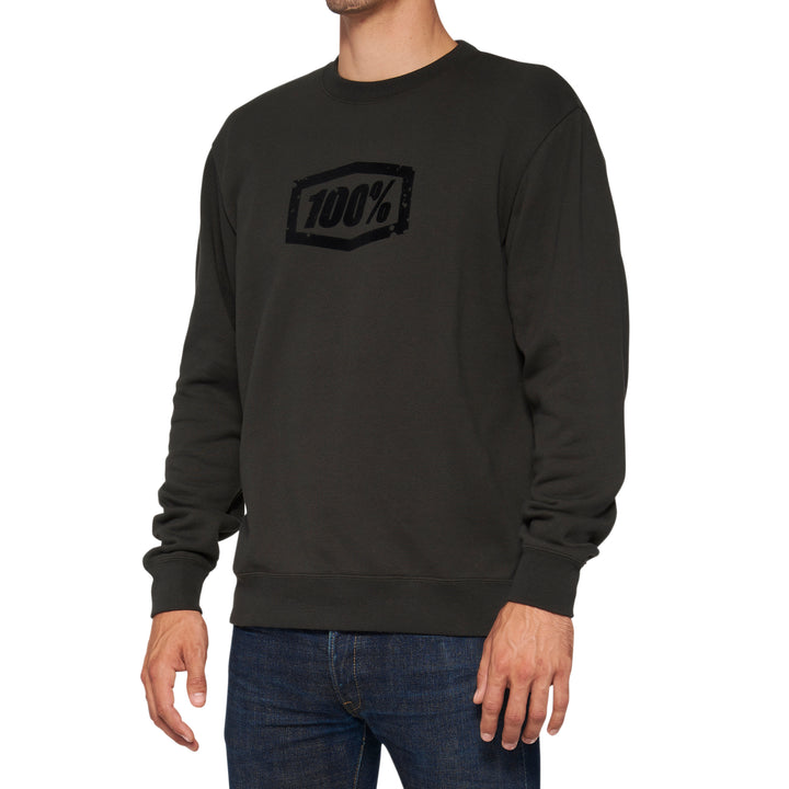 AVALANCHE Pullover Crewneck Fleece Light Black