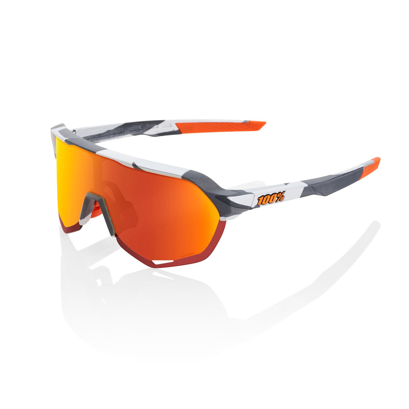 S2  Soft Tact Grey Camo - HiPER Red Multilayer Mirror Lens